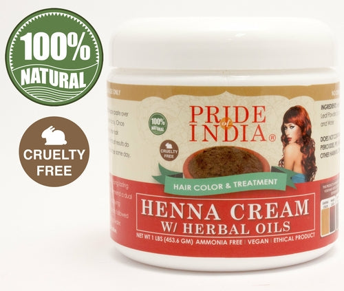 Herbal Henna Hair Color Cream - 100% Natural, 8 Oz (226.8gm) Jar