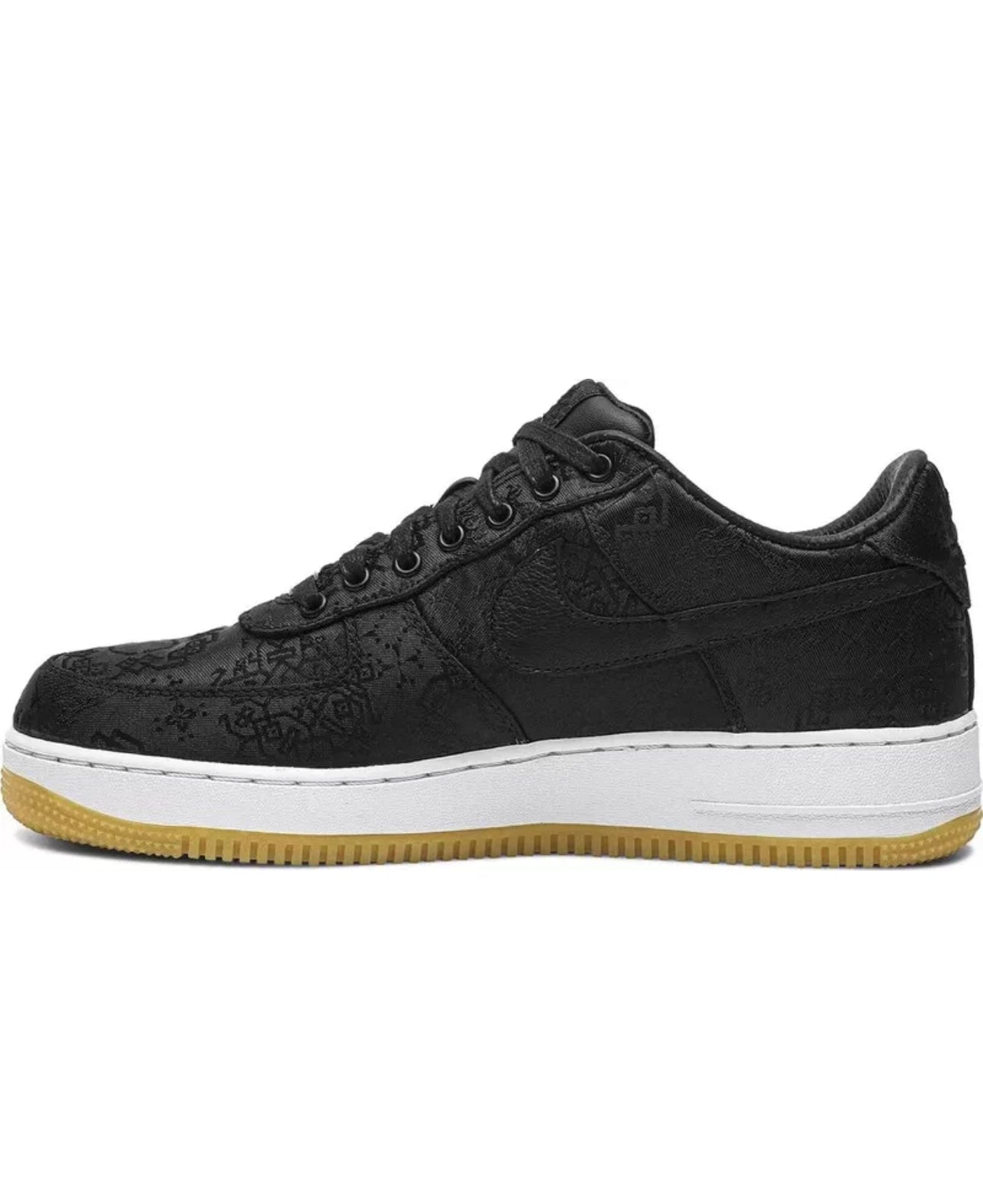 NEW Nike Fragment Design x CLOT x Air Force 1 Black Silk Size 9.5 Mens Authentic