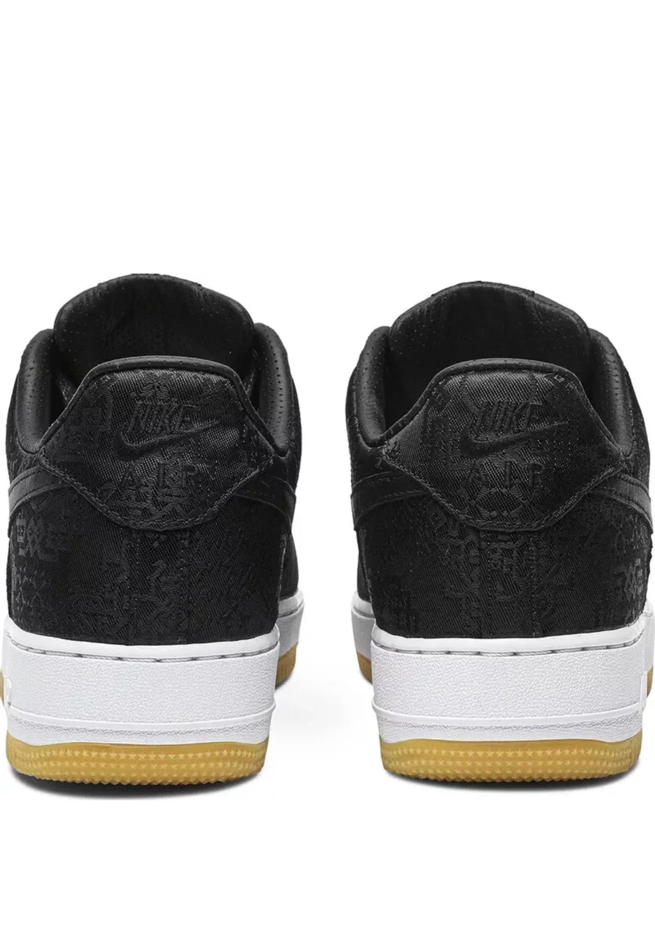 NEW Nike Fragment Design x CLOT x Air Force 1 Black Silk Size 9.5 Mens Authentic
