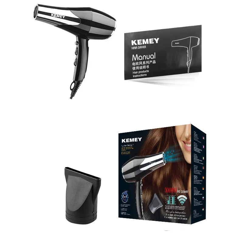 Kemei 3000 Watt Full Size Pro Hair Dryer Professional Salon Blow Dryer