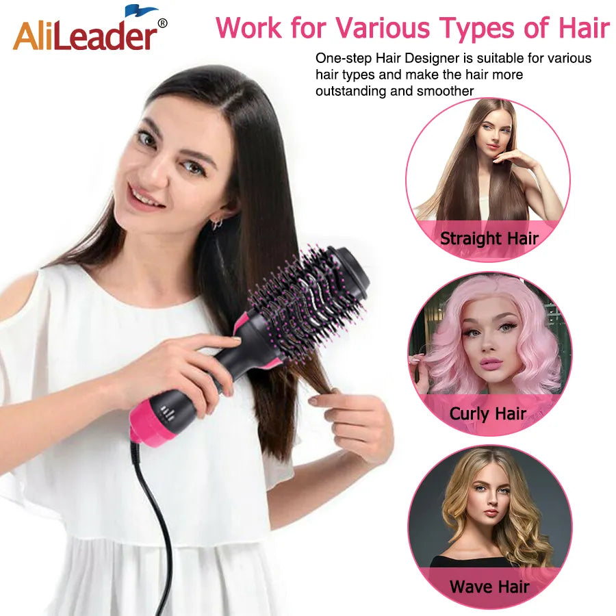 3 In 1 Hair Dryer Hot Air Brush Styler & Volumizer One Step Hair
