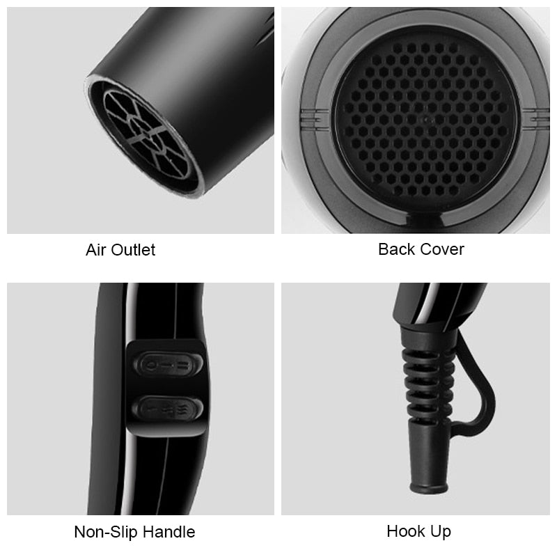 Hair Dryer 2200w Professional Powerful Hair Dryer Fast Heating Hot And
