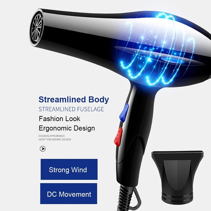 Hair Dryer 2200w Professional Powerful Hair Dryer Fast Heating Hot And