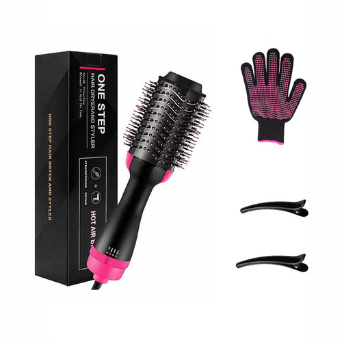 Hot Air Brush Multi-function Hair Dryer Straightener Curler Comb One