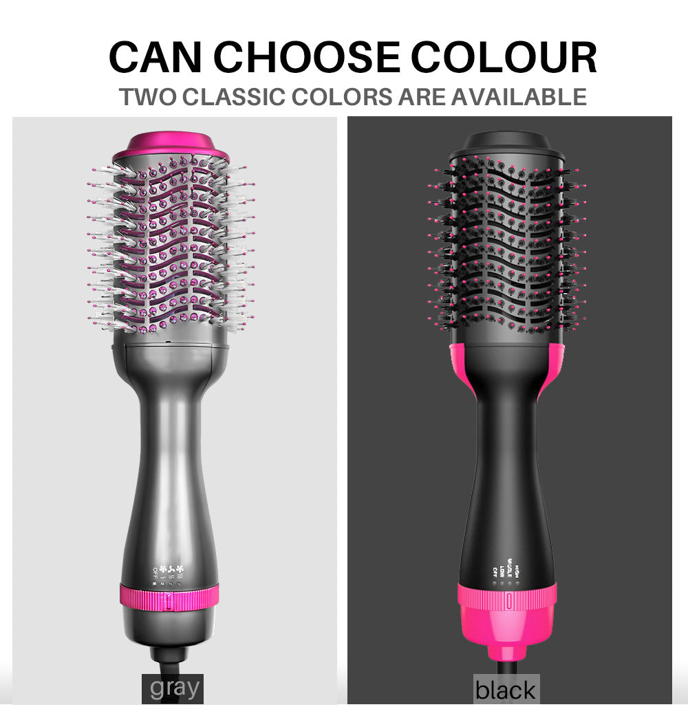 Hot Air Brush Multi-function Hair Dryer Straightener Curler Comb One