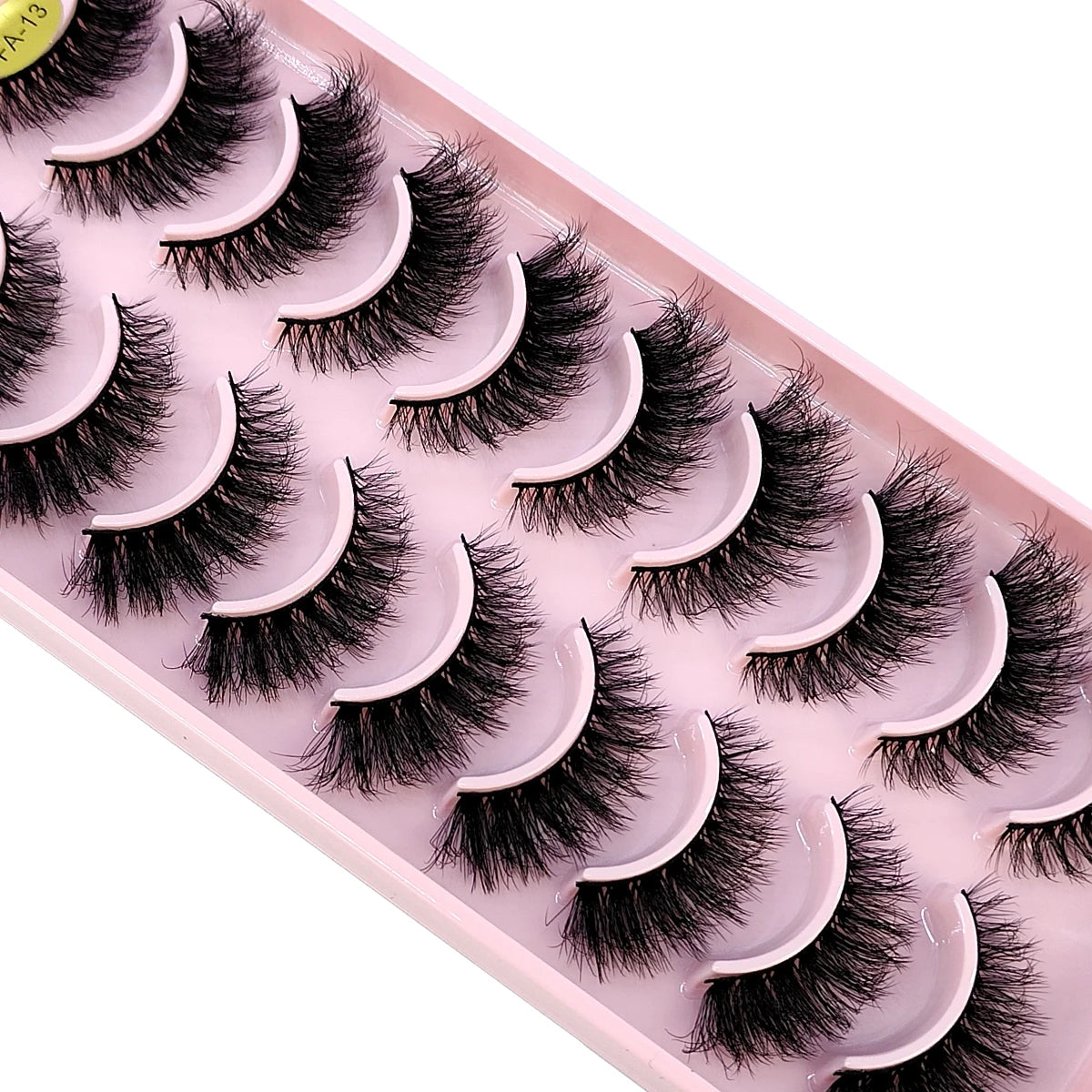HBZGTLAD 10Pairs 3D Faux Mink Hair False Eyelashes Natural Messy