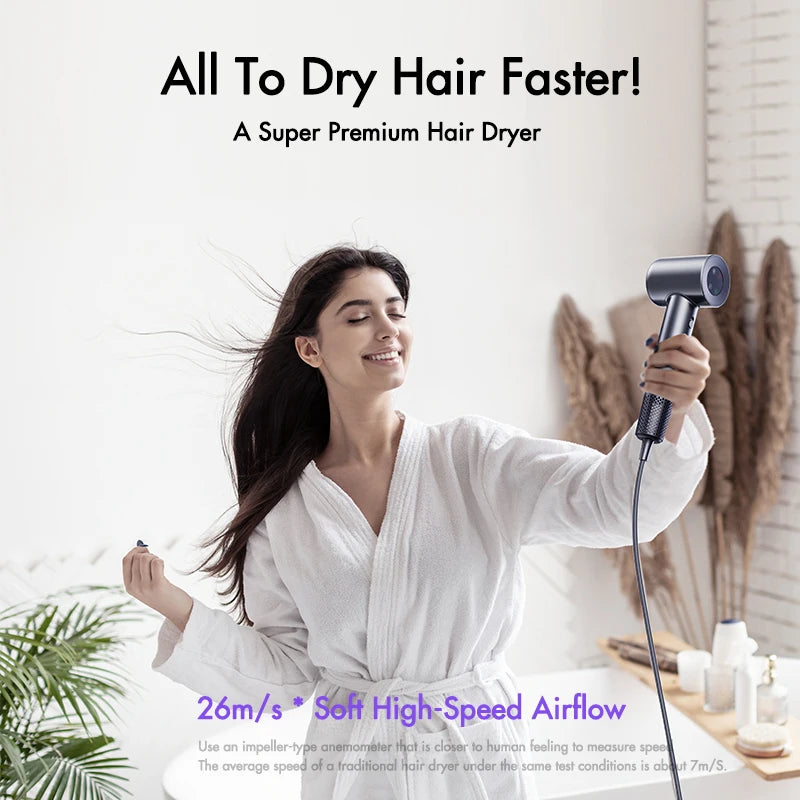 SUBORT R2 High Speed Hair Dryer Wind Speed 26m/s 1500W 110000 Rpm