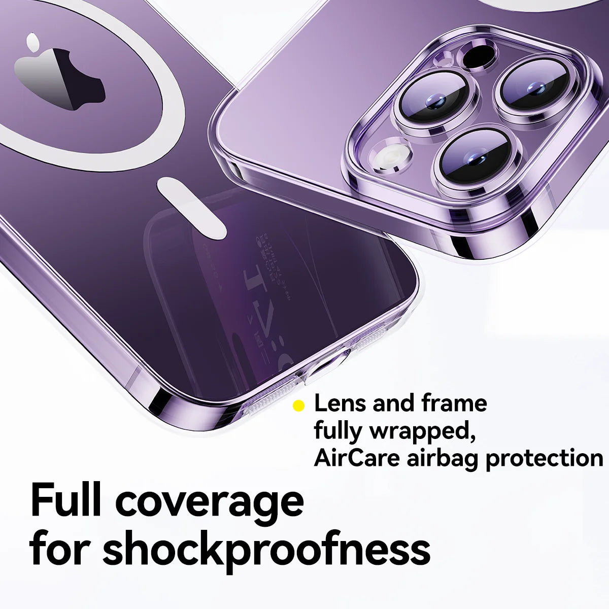 Baseus for iPhone 15 Pro Max Lucent Magnetic Case Hard PC Clear Case