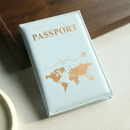 World Map Passport Cover Passport Holder Organizer Protective Card