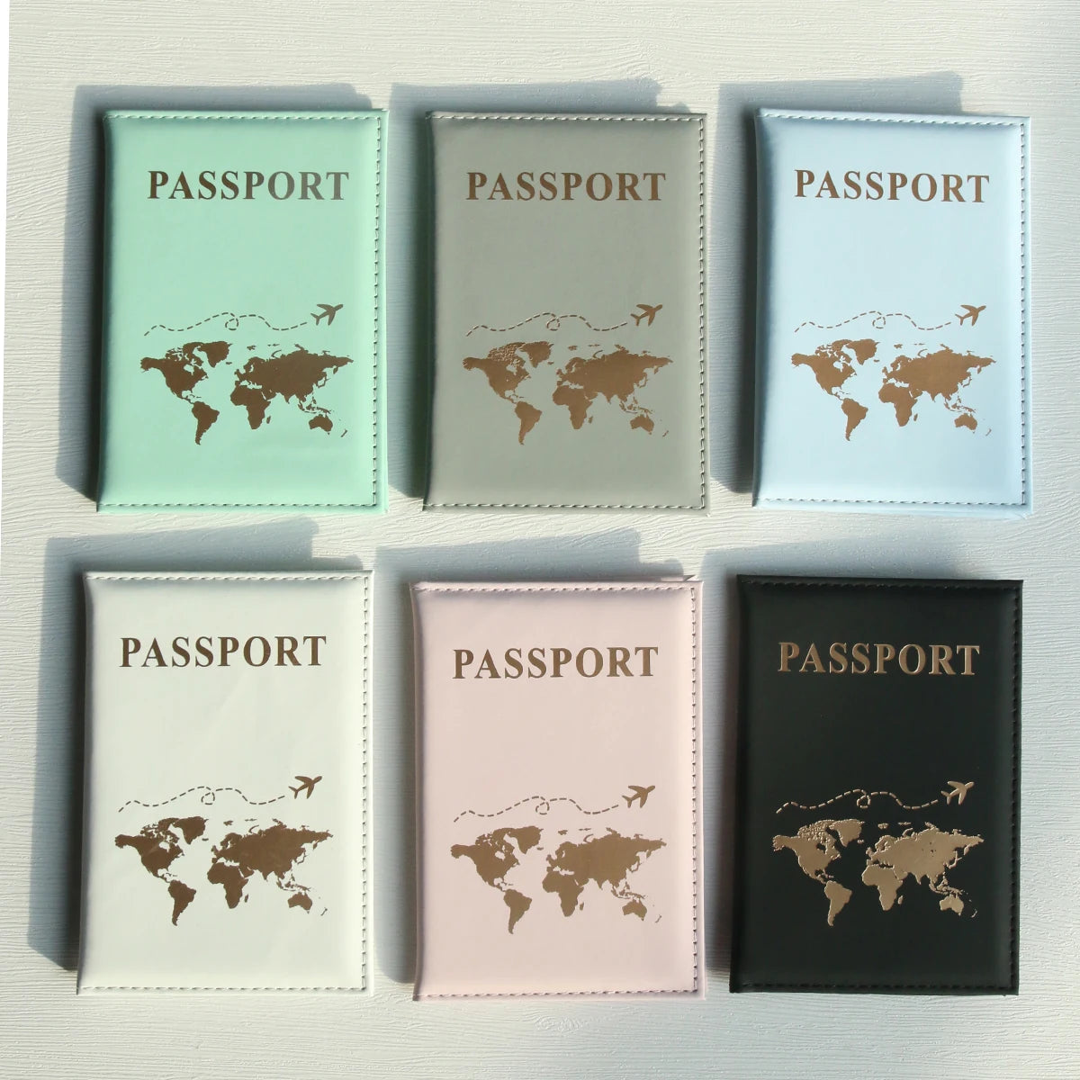 World Map Passport Cover Passport Holder Organizer Protective Card
