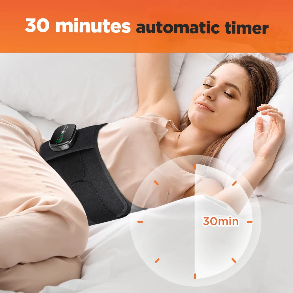 Electric Heating Waist Massager Vibration Hot Compress Lumbar Brace