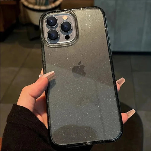 Luxury Bling Glitter Clear Phone Case For iPhone 16 15 14 13 12 11 Pro
