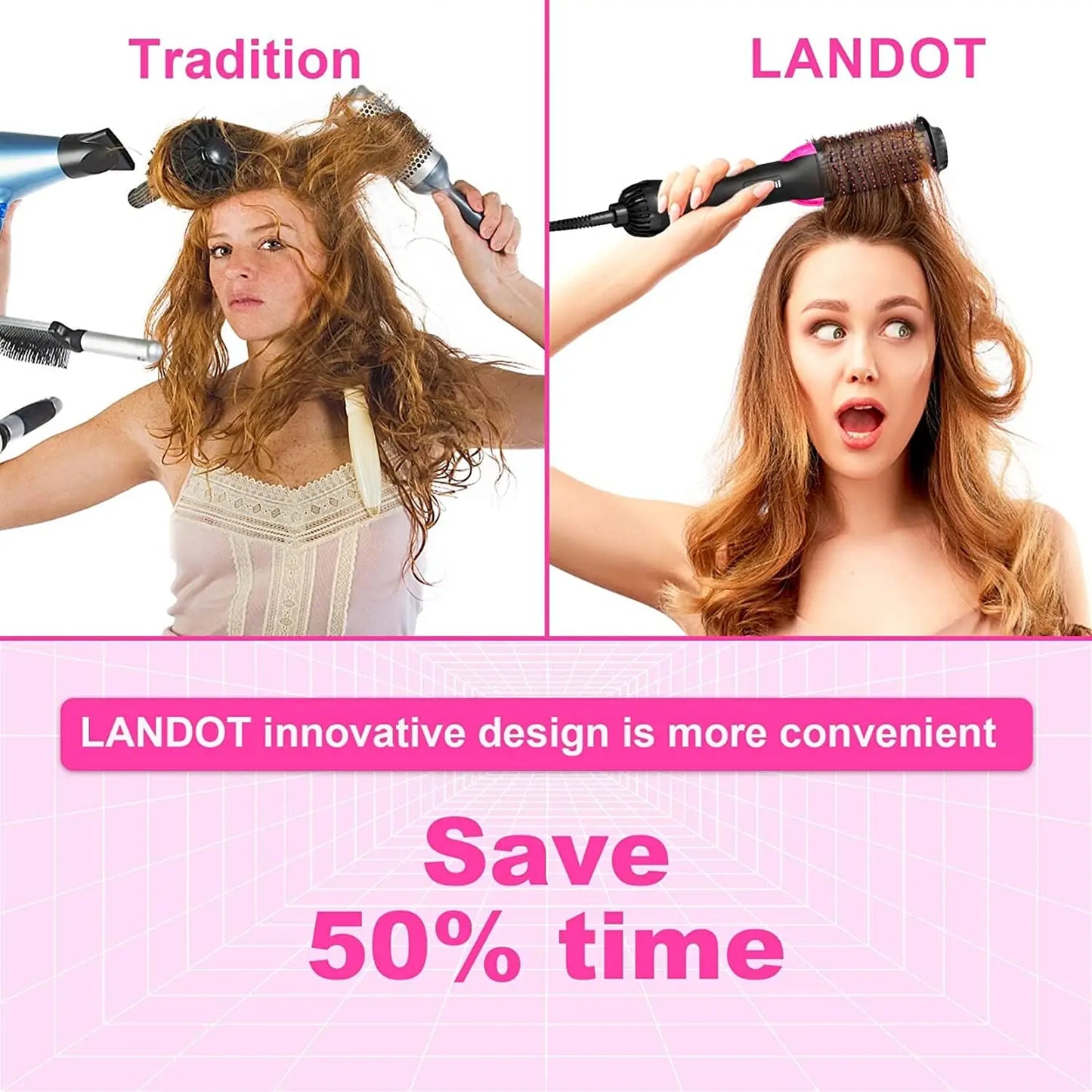 One-Step Volumizer Hair Dryer And Hot Air Brush 4 In 1 Hair Dryer