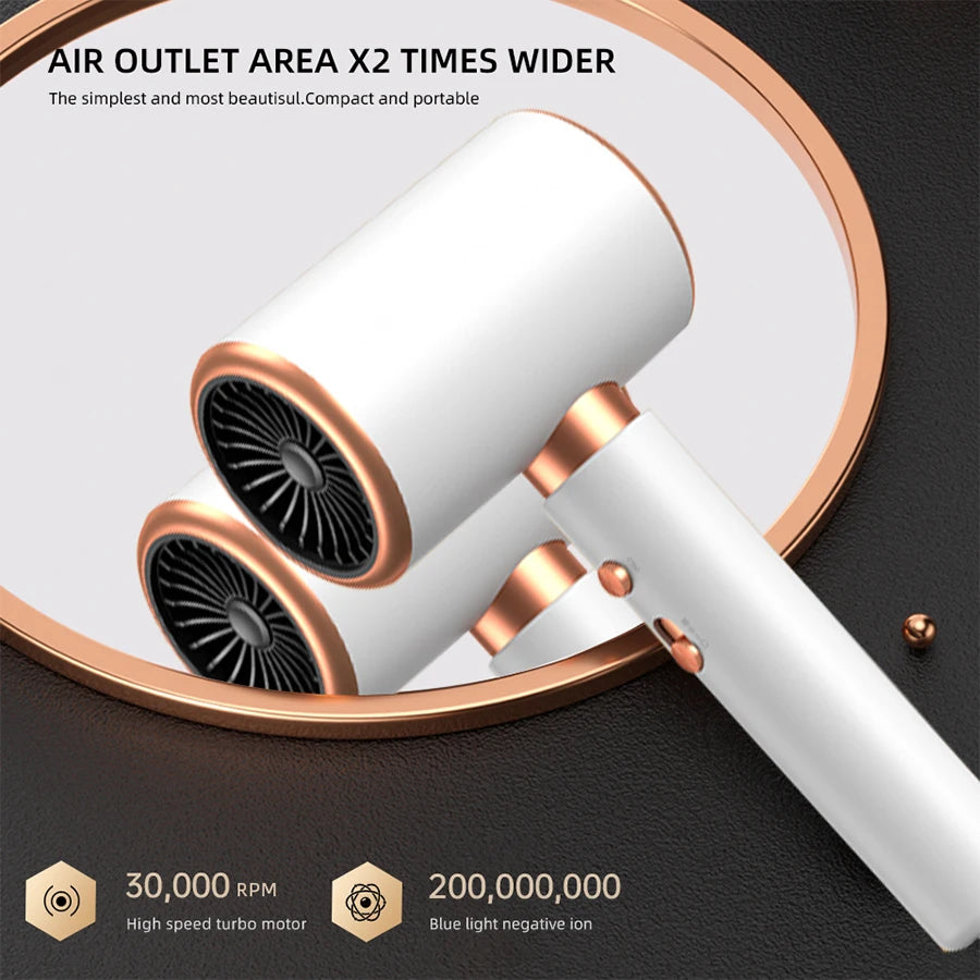 Ionic Hair Dryer High Speed Motor Blow Drier 2000W Hairdryer Negative