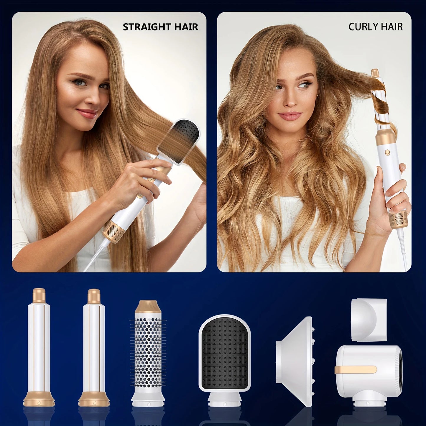 7 In 1 Hair Dryer Brush Brushless High Speed Hair Dryer with Diffuser