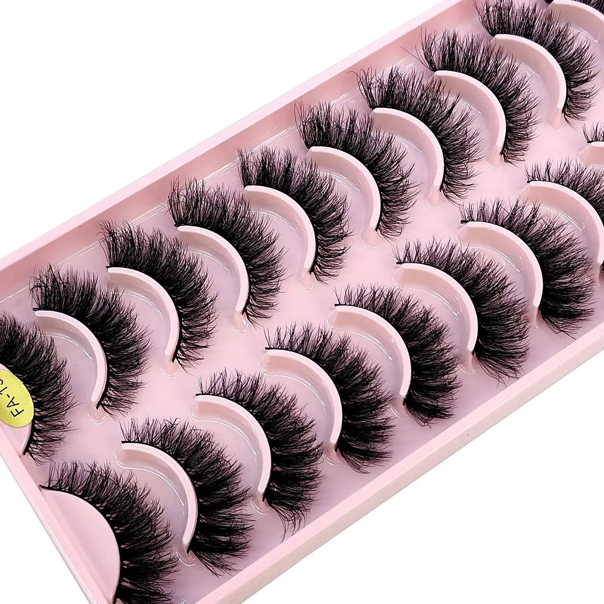 HBZGTLAD 10Pairs 3D Faux Mink Hair False Eyelashes Natural Messy