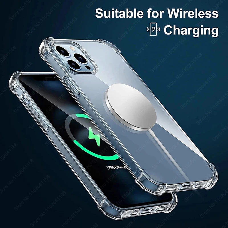 Luxury Shockproof Clear Phone Cases For iPhone 16 15 14 13 12 11 Pro