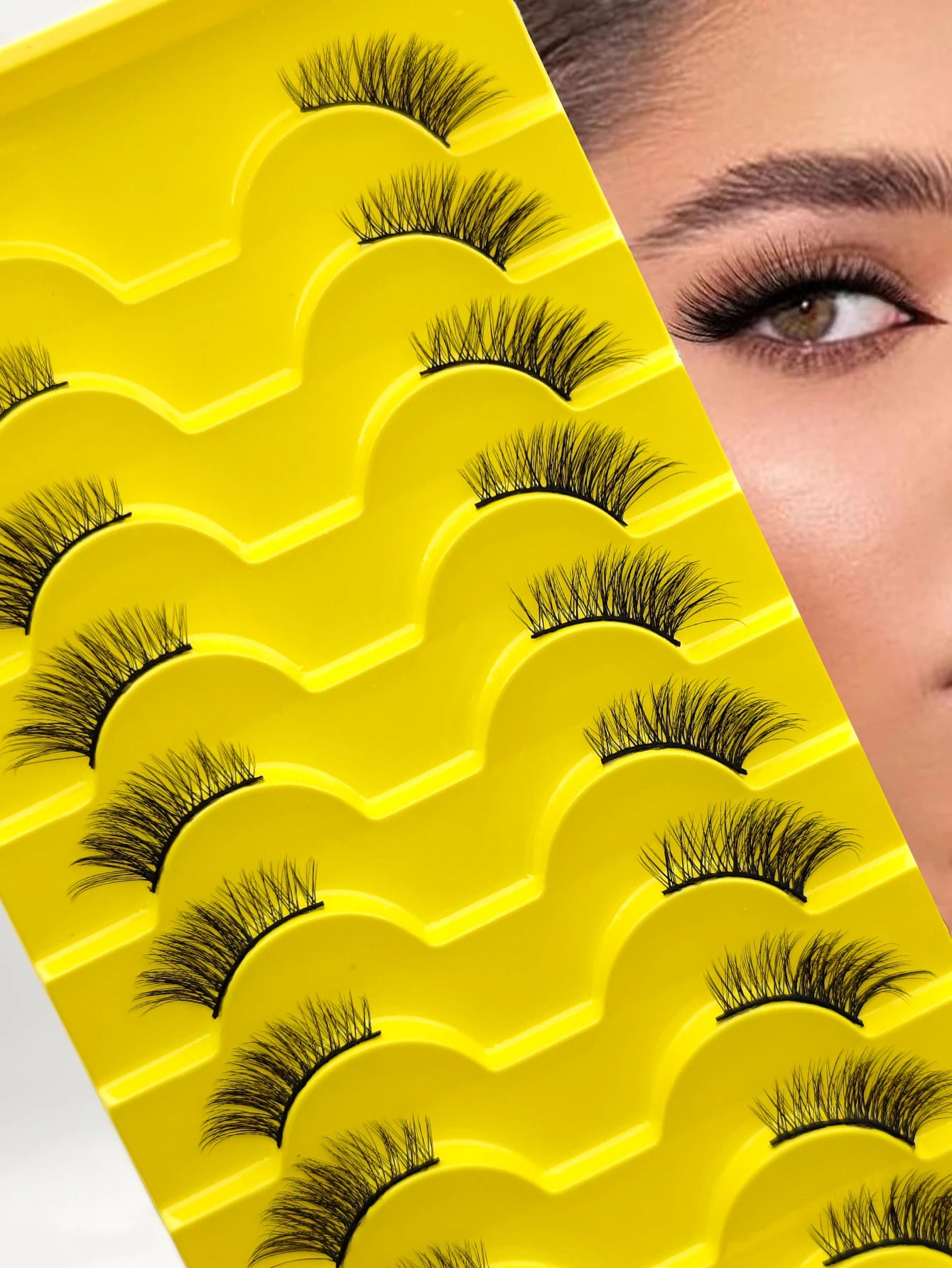 Half Lashes 7/10 Piars Half Lashes Soft Natural Cat Eye Lashes Makeup