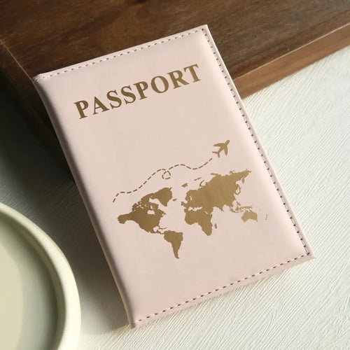 World Map Passport Cover Passport Holder Organizer Protective Card