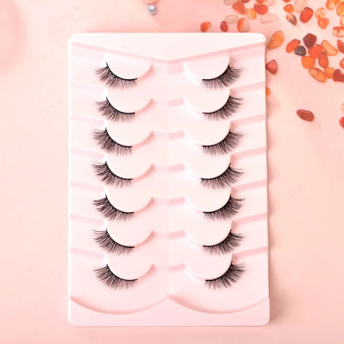 Half Lashes 7/10 Piars Half Lashes Soft Natural Cat Eye Lashes Makeup