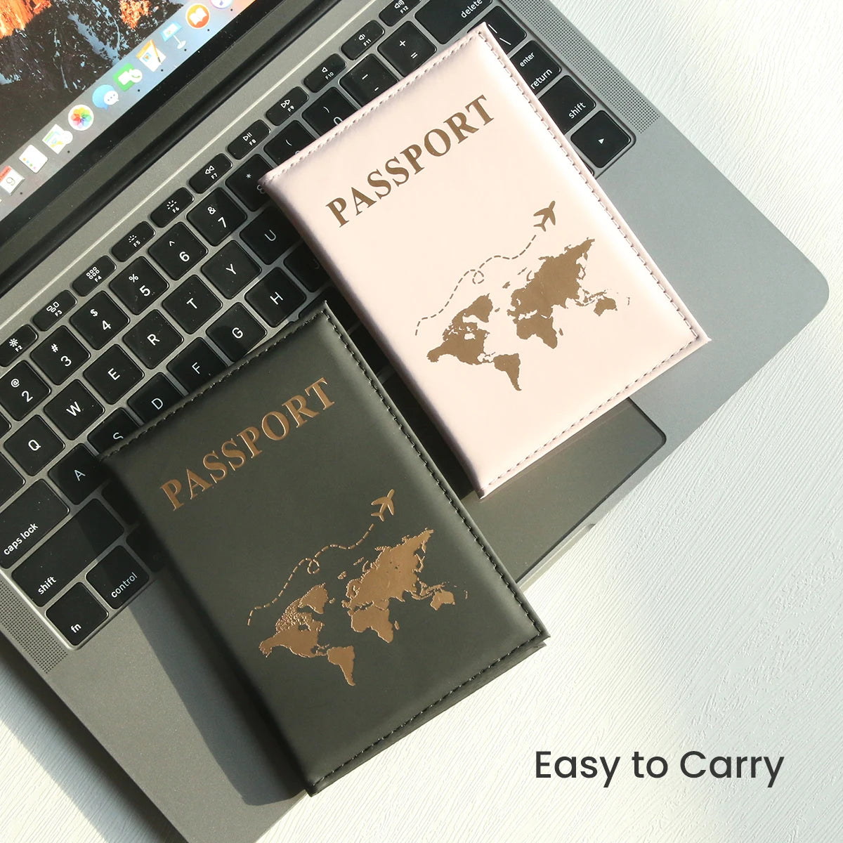 World Map Passport Cover Passport Holder Organizer Protective Card