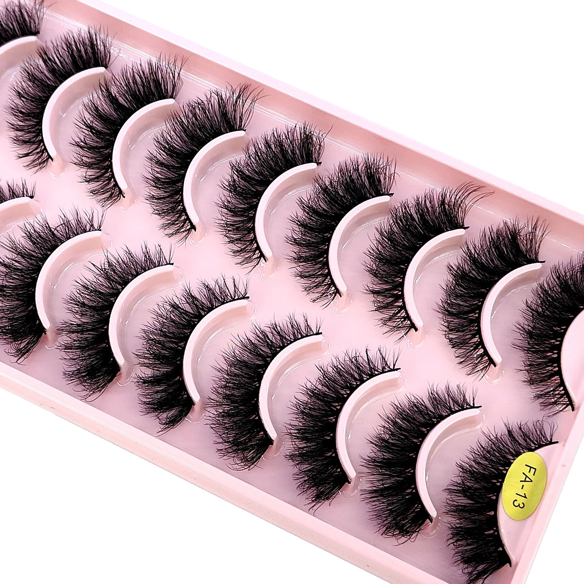 HBZGTLAD 10Pairs 3D Faux Mink Hair False Eyelashes Natural Messy