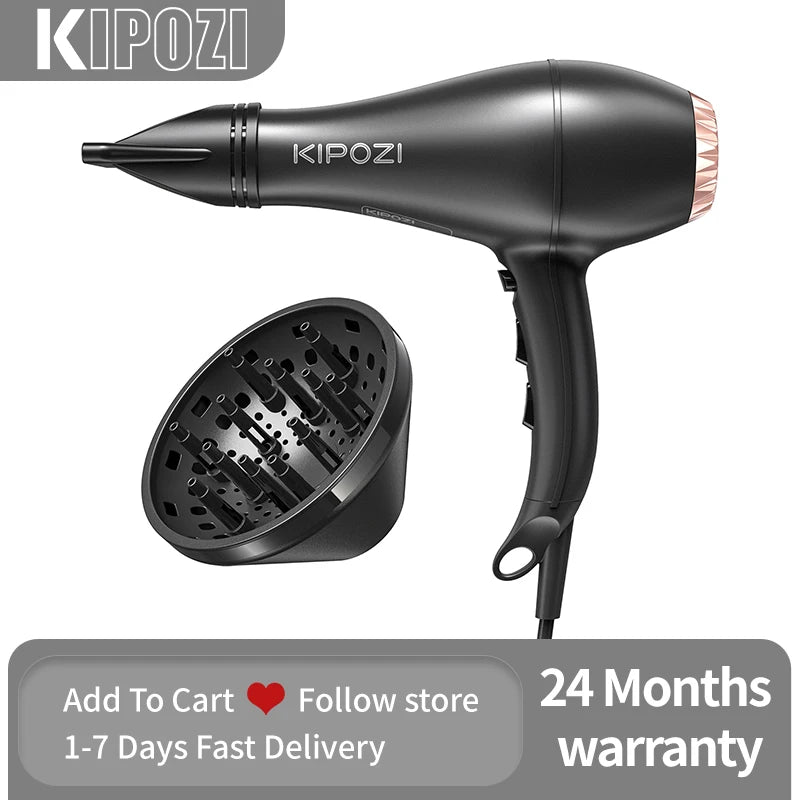 KIPOZI Professional 2200W Hair Dryers, Negative Ionic Blow Dryer with