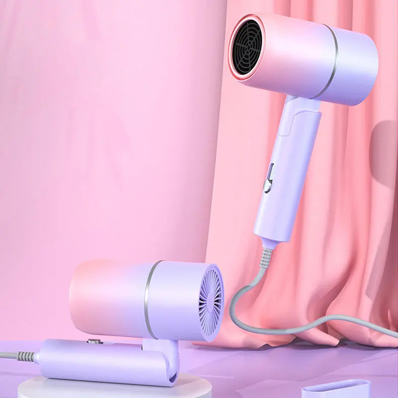 MIni Folding Hairdryer 220V-240V 750W with Carrying Bag Hot Air Anion