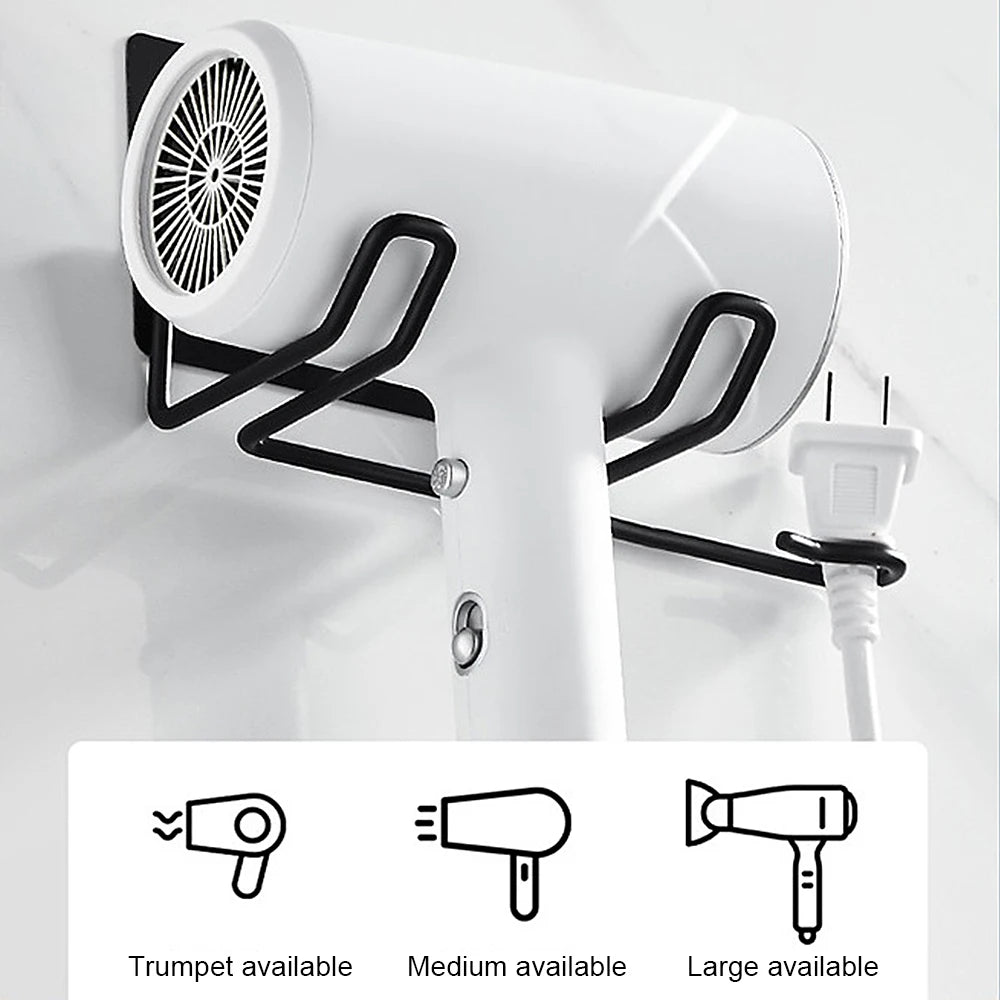 Hair Dryer Holder Rack Wall Mounted Hair Straightener Dryer Holders