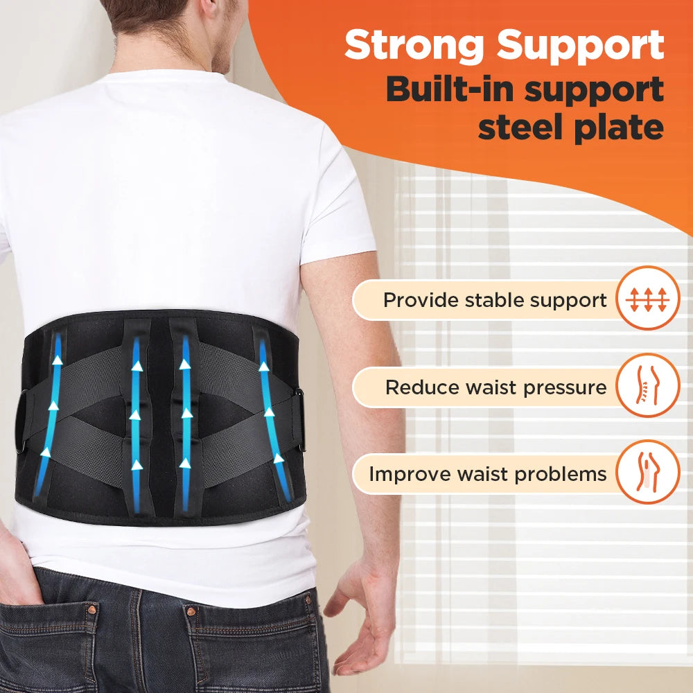 Electric Heating Waist Massager Vibration Hot Compress Lumbar Brace
