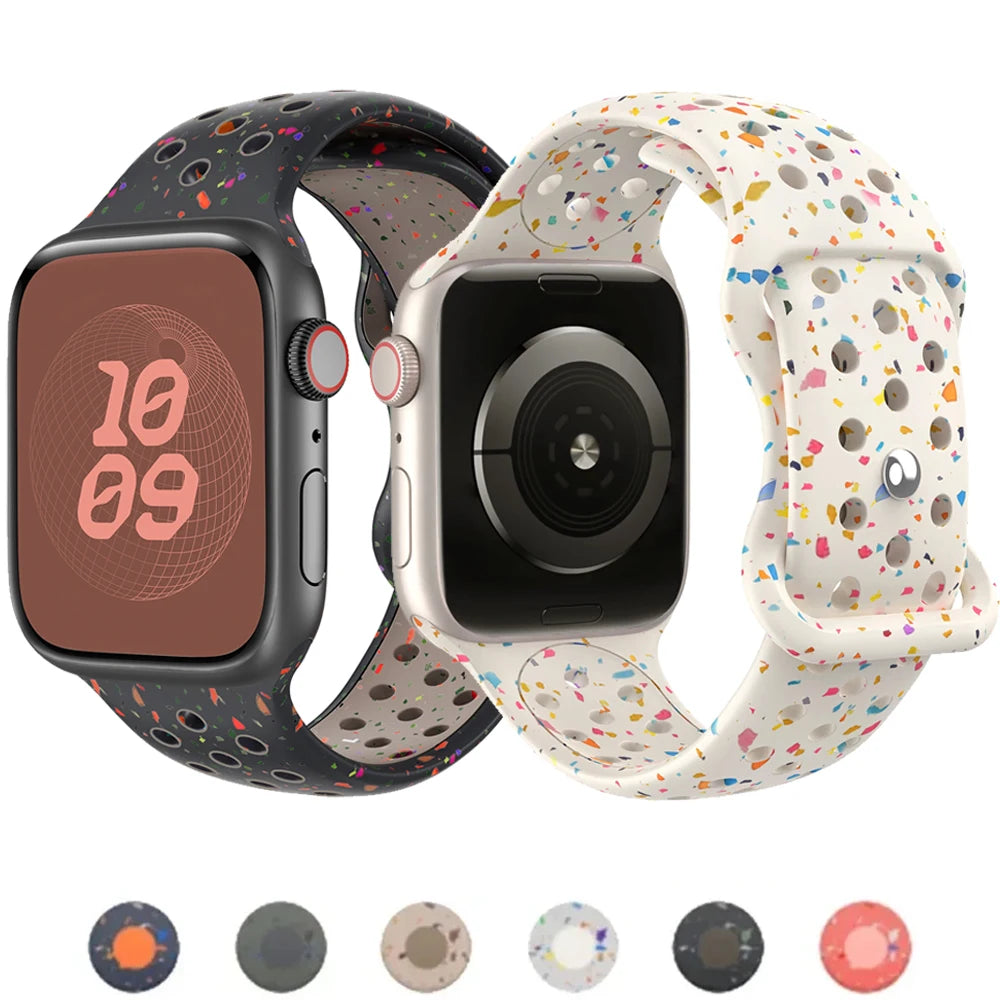 Sport Silicone Band for Apple watch strap 40mm 41mm 45mm 44mm 46 49mm