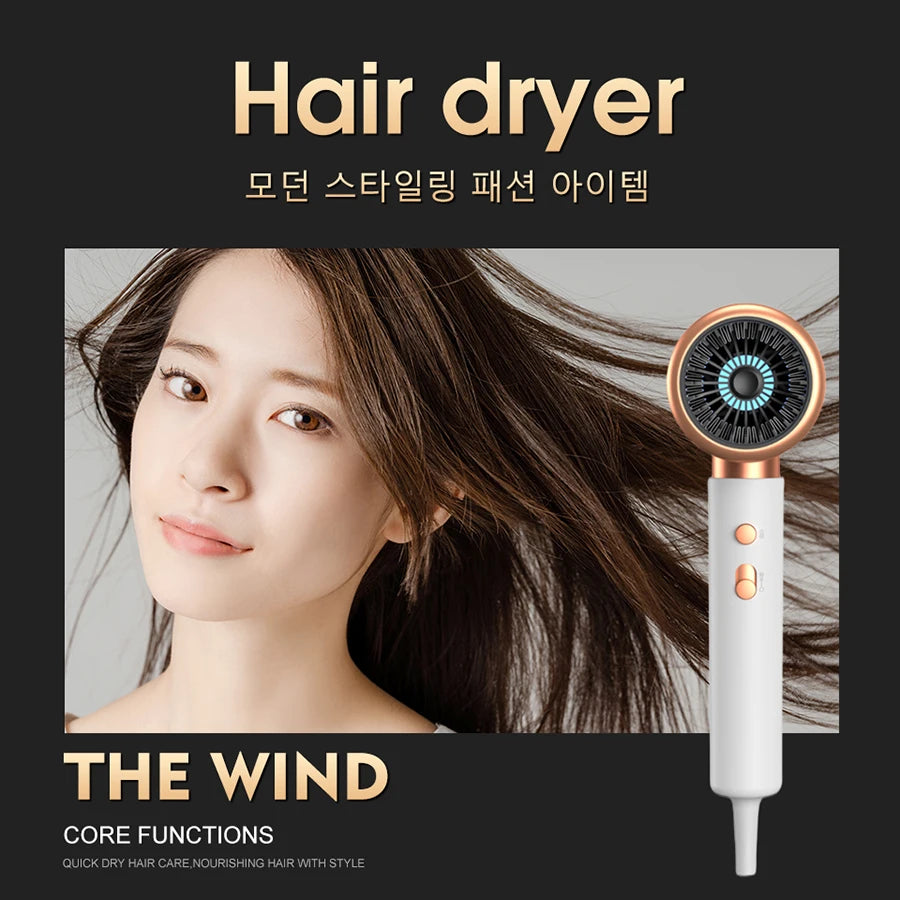 Ionic Hair Dryer High Speed Motor Blow Drier 2000W Hairdryer Negative