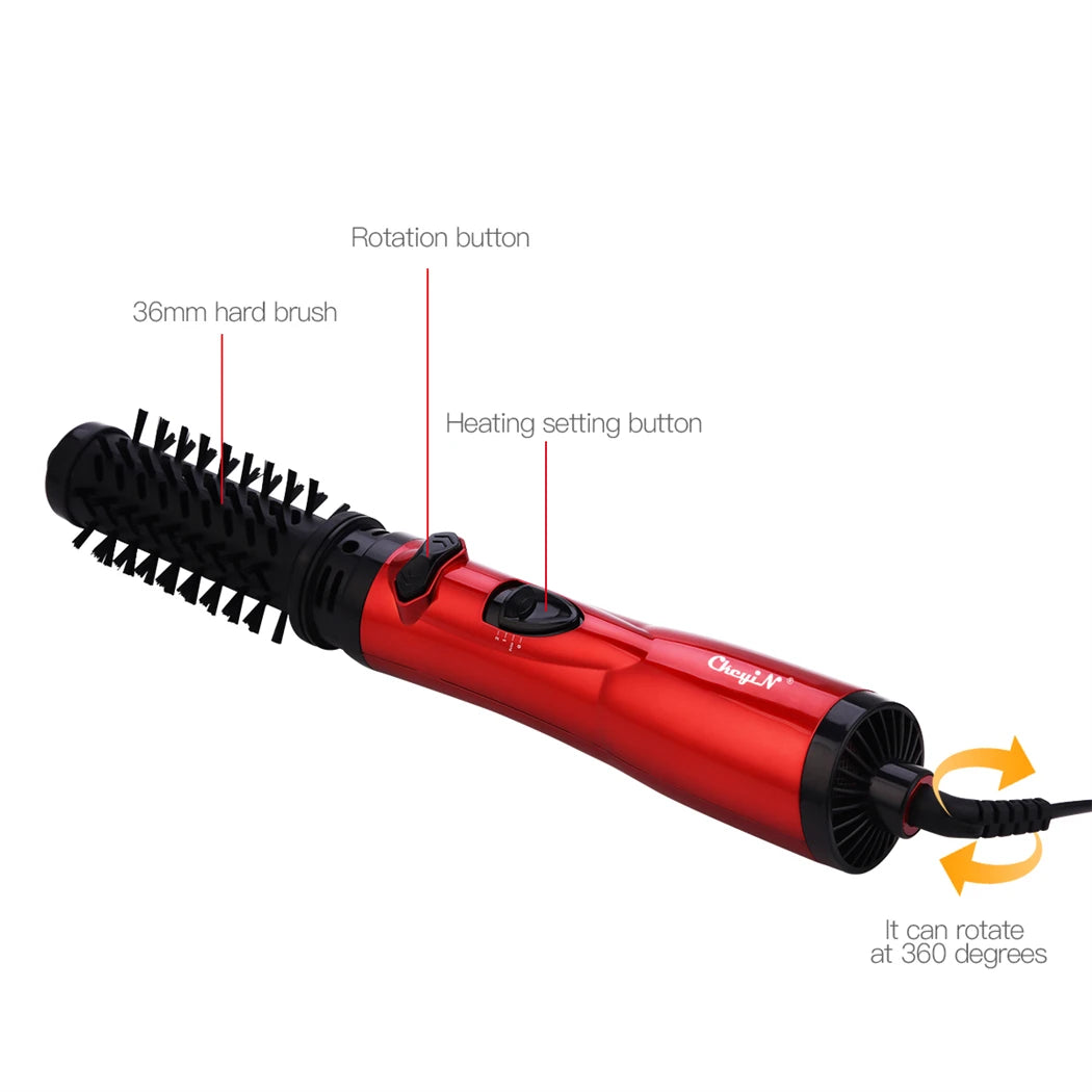 CkeyiN Hair Dryer Brush 2 In 1 Hot Air Spin Brush Curling