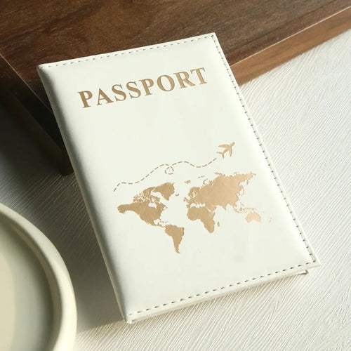 World Map Passport Cover Passport Holder Organizer Protective Card