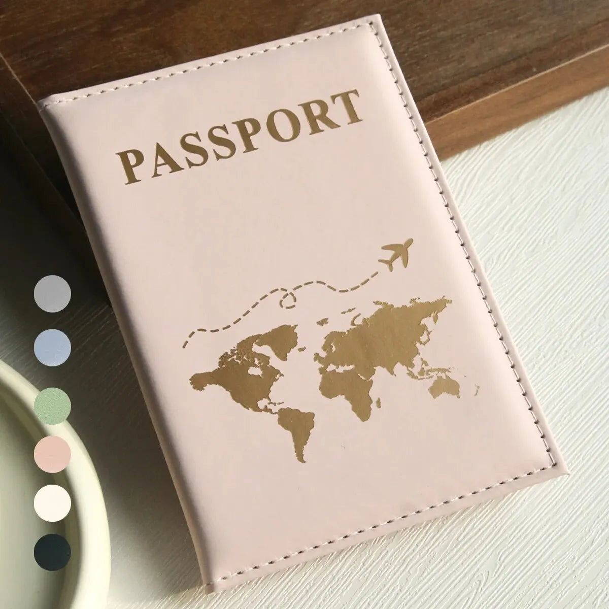 World Map Passport Cover Passport Holder Organizer Protective Card