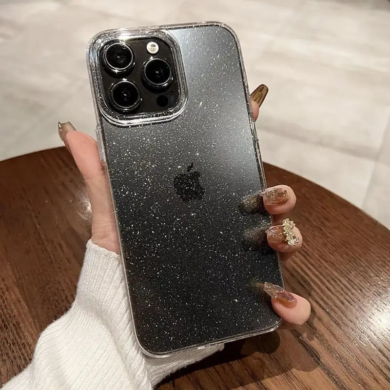 Luxury Bling Glitter Clear Phone Case For iPhone 16 15 14 13 12 11 Pro