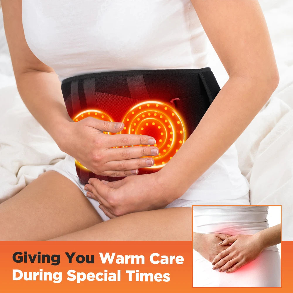 Electric Heating Waist Massager Vibration Hot Compress Lumbar Brace