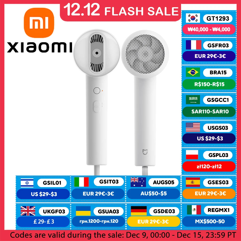 XIAOMI MIJIA Negative Ionic Hair Dryer H300,Constant temperature