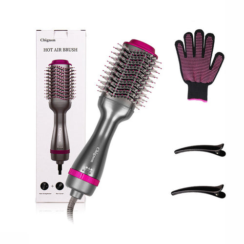 Hot Air Brush Multi-function Hair Dryer Straightener Curler Comb One