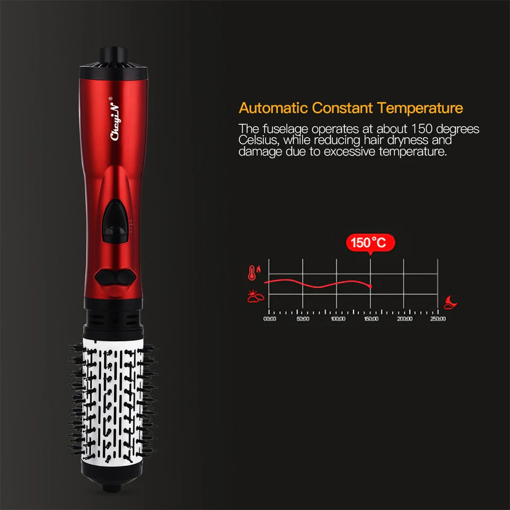 CkeyiN Hair Dryer Brush 2 In 1 Hot Air Spin Brush Curling