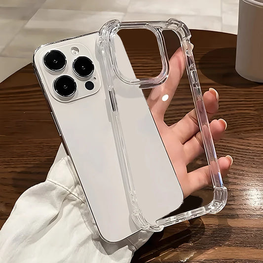 Luxury Shockproof Clear Phone Cases For iPhone 16 15 14 13 12 11 Pro