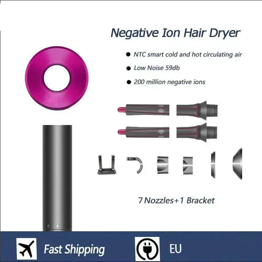 1.8m Leafless Hair Dryer Strong Power Blow Hair Dryer Quick Dry Travel