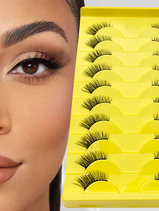 Half Lashes 7/10 Piars Half Lashes Soft Natural Cat Eye Lashes Makeup