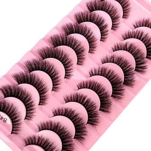 New 10 Pairs 3D Faux Mink Lashes Faux Mink Fluffy Lashes Soft Full