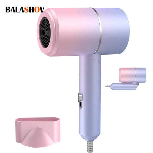 MIni Folding Hairdryer 220V-240V 750W with Carrying Bag Hot Air Anion