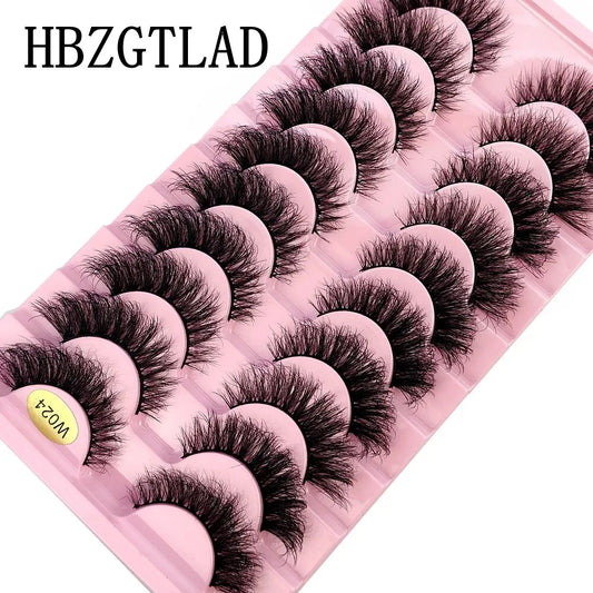 New 10 Pairs 3D Faux Mink Lashes Faux Mink Fluffy Lashes Soft Full