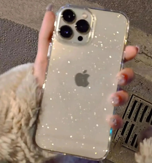Luxury Bling Glitter Clear Phone Case For iPhone 16 15 14 13 12 11 Pro