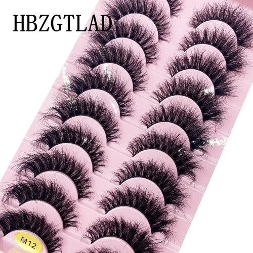 New 10 Pairs 3D Faux Mink Lashes Faux Mink Fluffy Lashes Soft Full