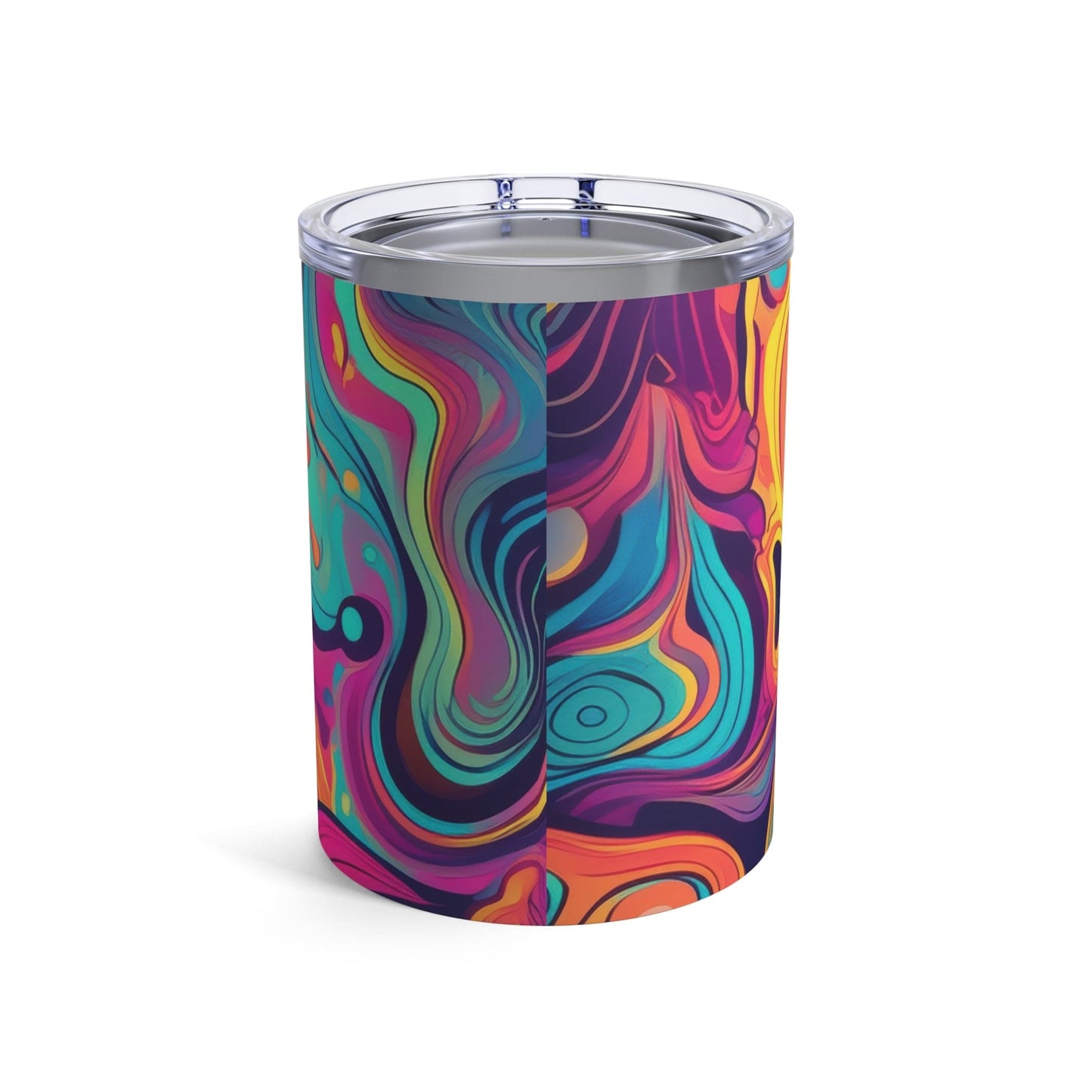 Insulated Tumbler 10oz Vibrant Psychedelic Kaleidoscope Boho Print