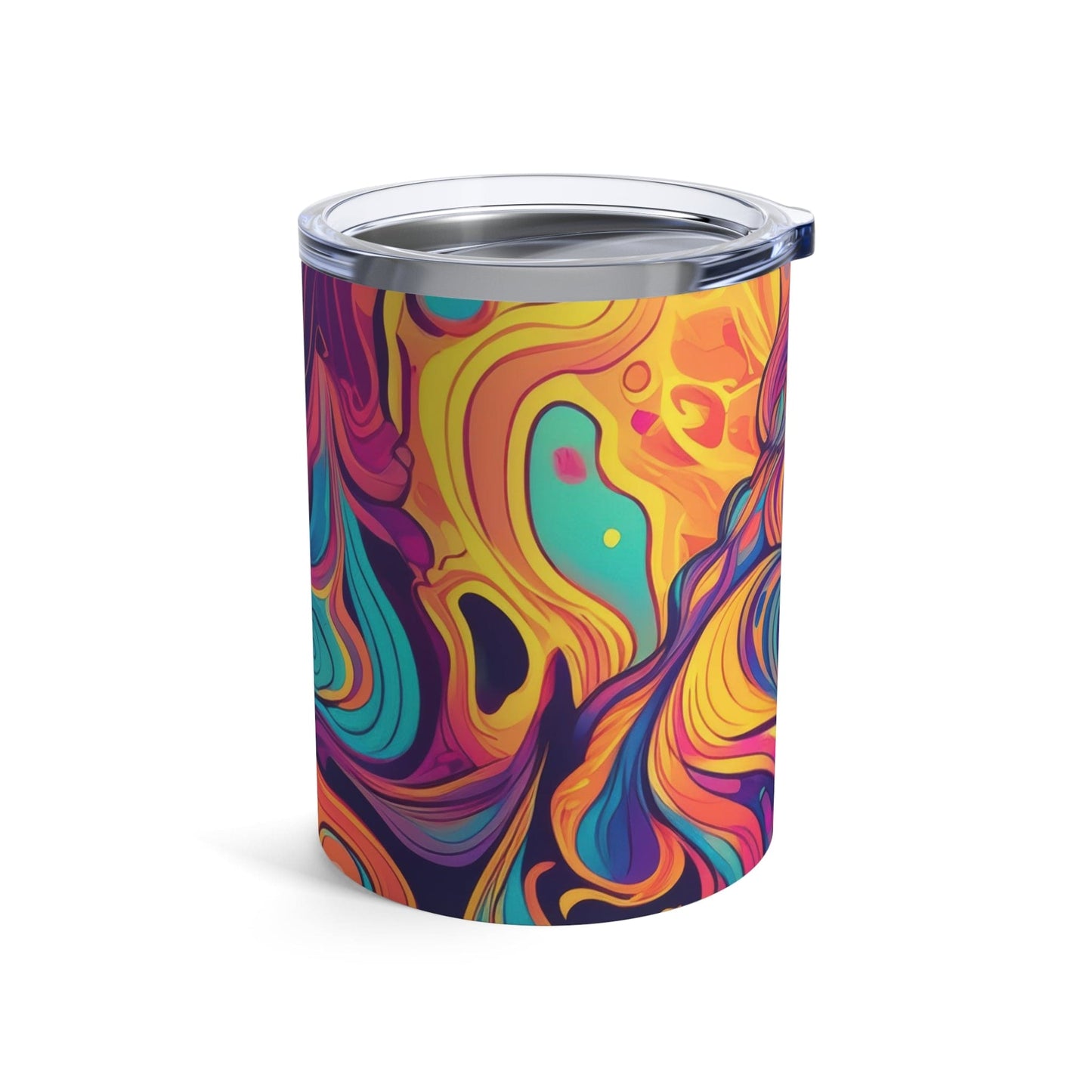 Insulated Tumbler 10oz Vibrant Psychedelic Kaleidoscope Boho Print